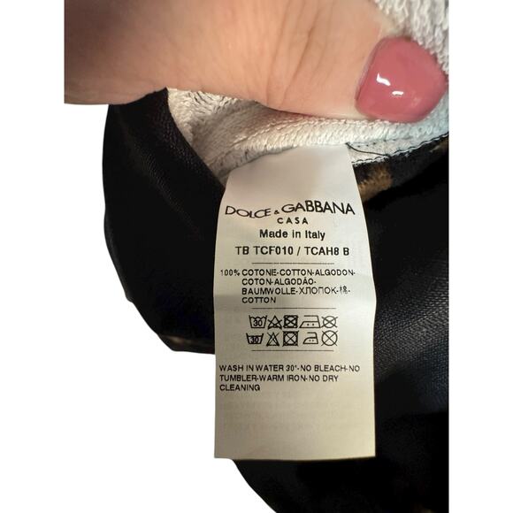 Dolce & Gabbana NWT Terry Cotton Bath Robe in Leopard Print Size M - Picture 10 of 11